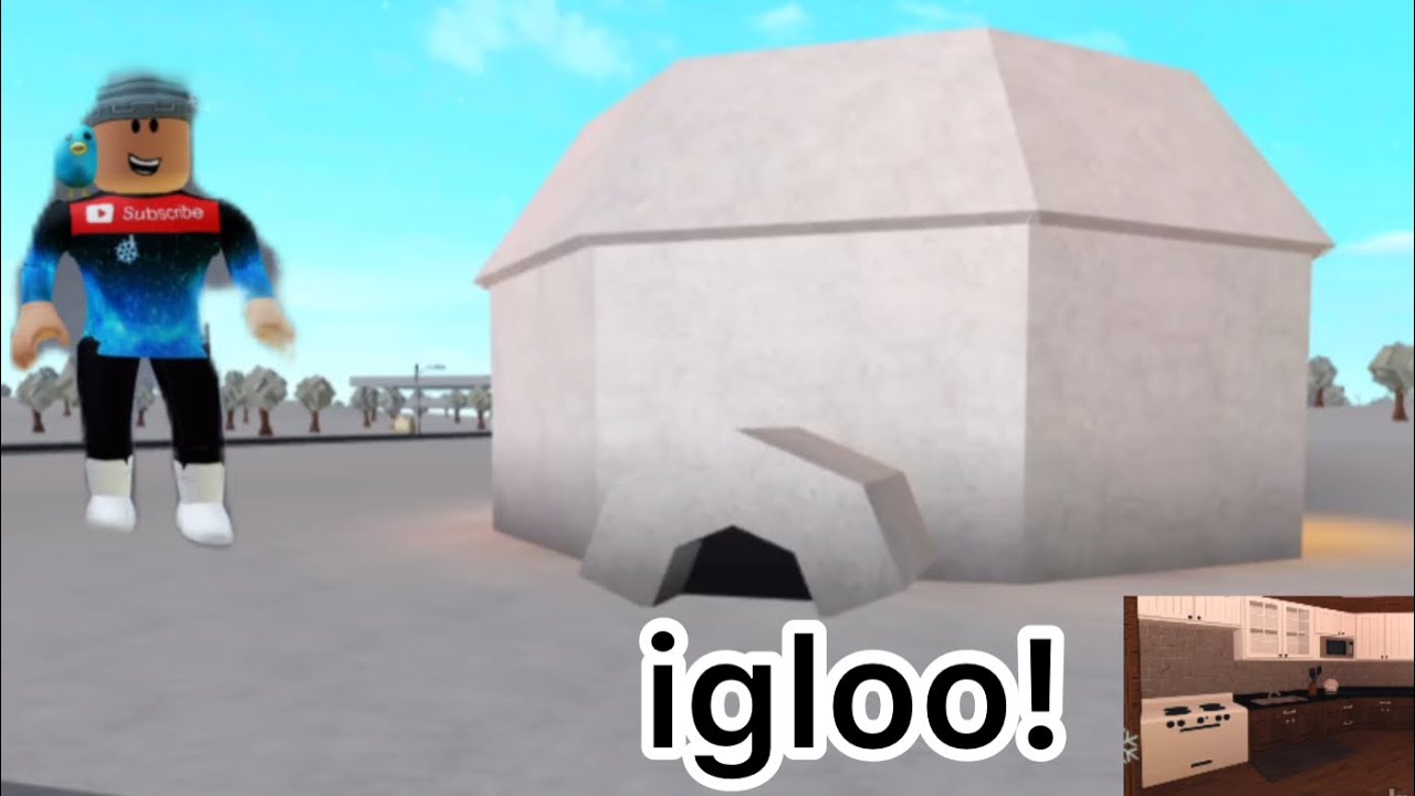Building an igloo in (Roblox bloxburg) YouTube