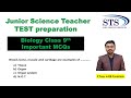 Biology Class 9 important MCQs | Junior science teacher preparation