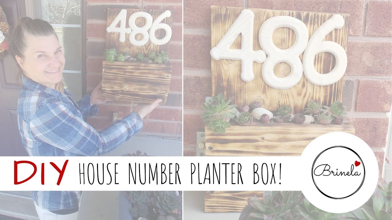HOW TO BUILD YOUR OWN HOUSE NUMBER + PLANTER BOX | DIY VIDEO | BRINELA DESIGNS