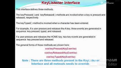 3.5 KeyEvent and KeyListener Interface (Keyboard Demo)
