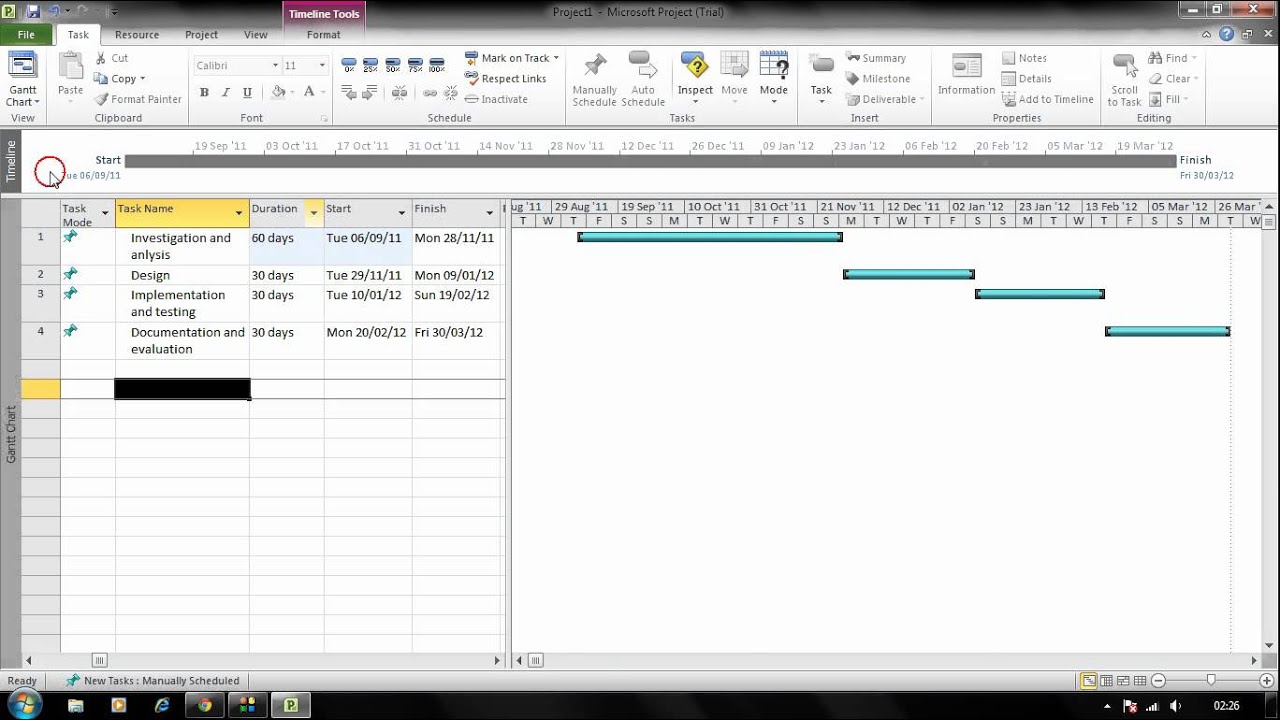 How To Make Gantt Chart In Ms Project