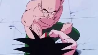 Goku le baja los pantalones a Tenshinhan (Español Latino)