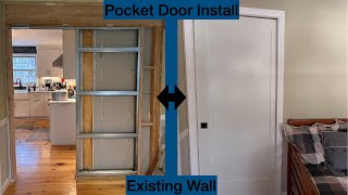 Installing a Pocket Door in an Existing Wall Time Lapse