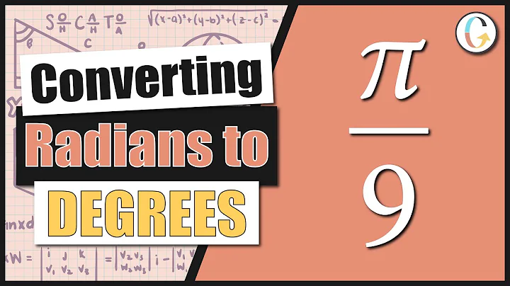 Convert pi/9 radians to degrees