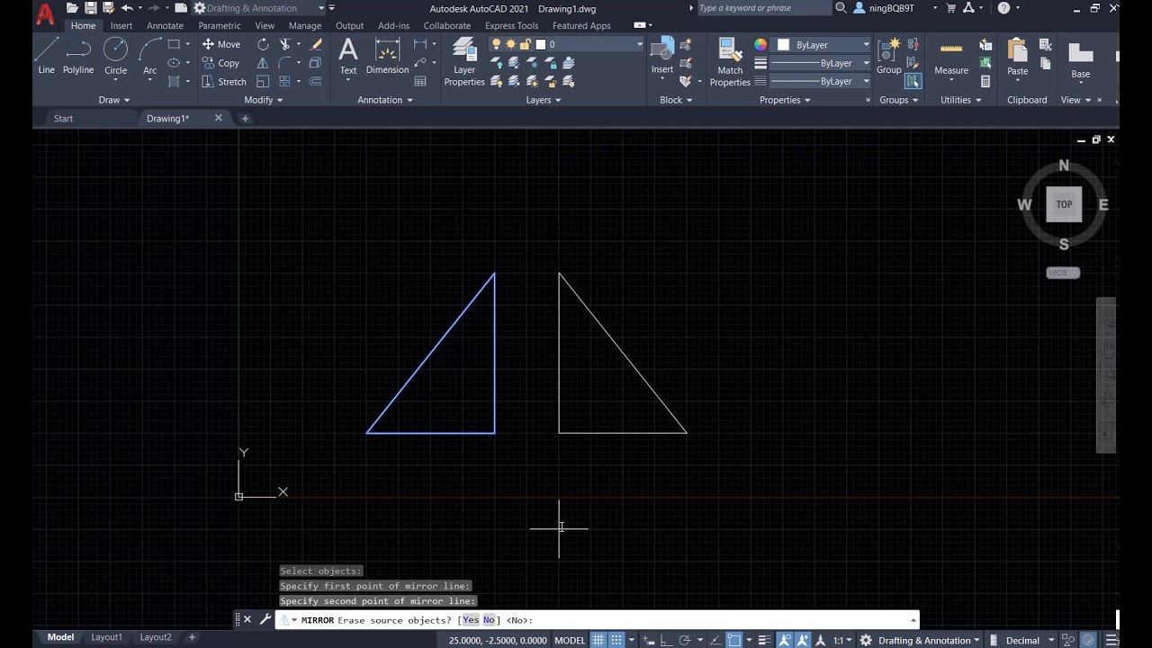 AutoCAD 2021 Tutorial: how to use Mirror Tool?