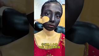 African woman applies foundation (tutorial) #makeuptutorial #shorts