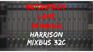 Automation Lane Behavior Harrison Mixbus Video Manual