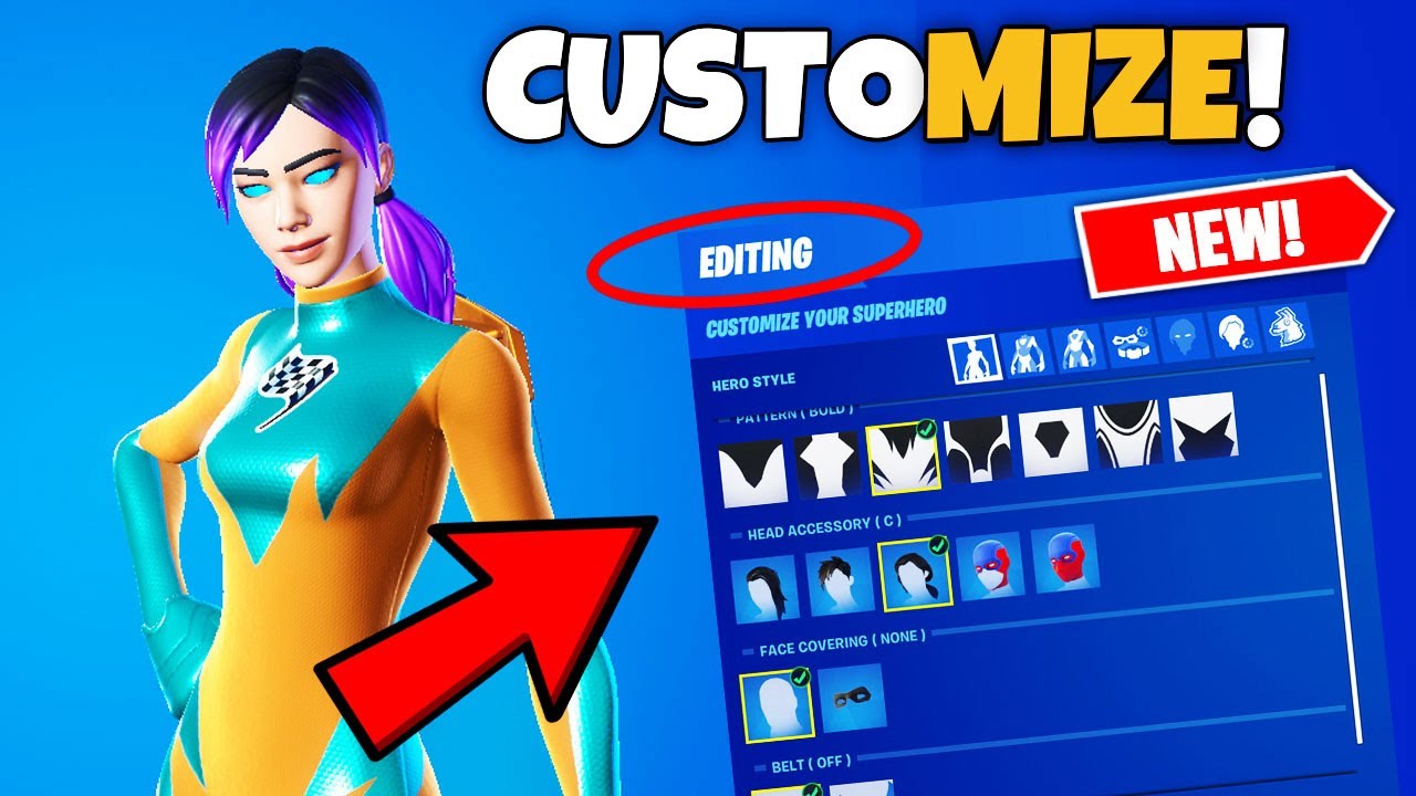 How to Customize New Superhero Skins Fortnite - YouTube