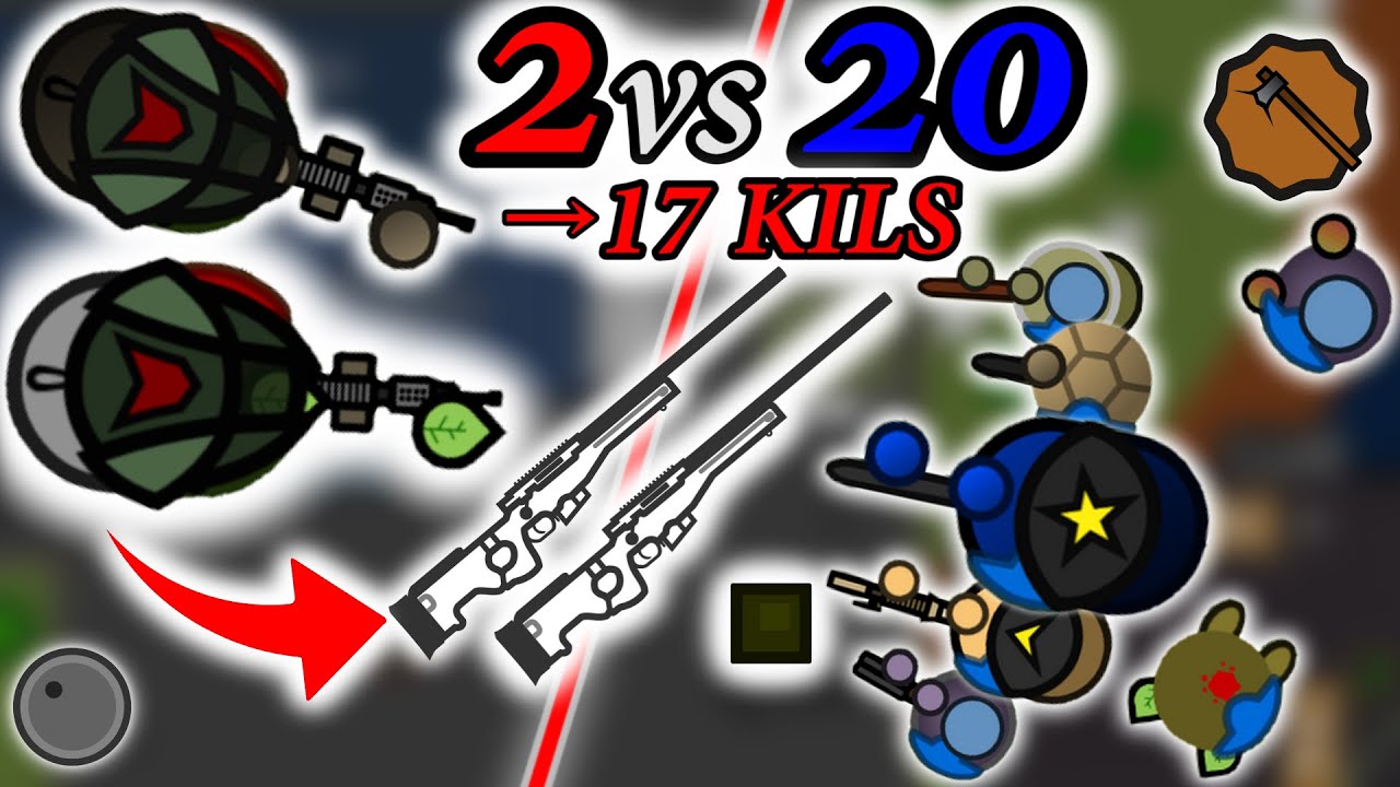 INSANE 2V20 WIN LONE SURVIVRS + DUAL AWM-S + 17 KILLS in 50v50 ! | Surviv.io