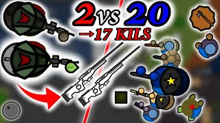 INSANE 2V20 WIN LONE SURVIVRS + DUAL AWMS + 17 KILLS in 50v50 ! | Surviv.io