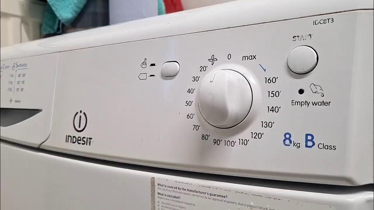Indesit IDC8T3 Condenser Dryer Full Cycle YouTube