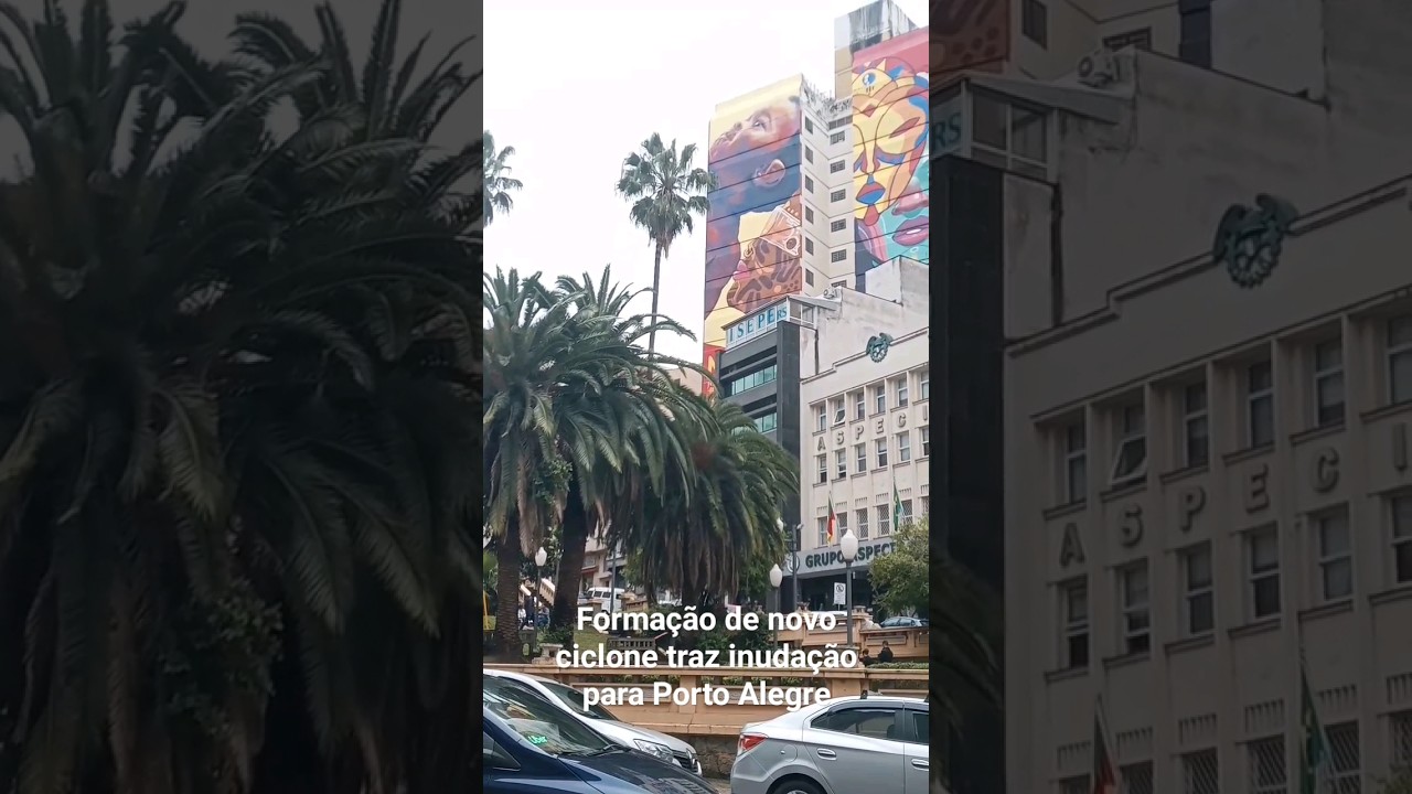 Formação de novo ciclone traz inundação para Porto Alegre #shortsyoutube