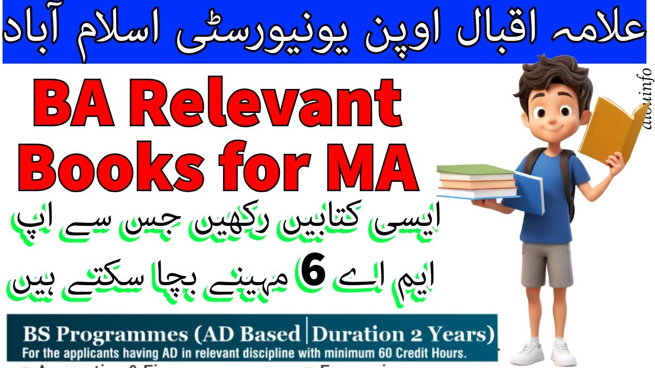 BA Books for AIOU  Save Time Allama Iqbal Open University MA Book Recommendations |AIOU INFO