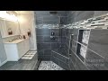 DARK GRAY TILE EXPANDED SHOWER REMODEL by Stoneunlimited Kitchen and Bath, #stoneunlimited