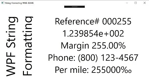 WPF String Formatting Using XAML