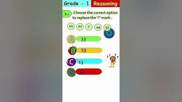 [Logical reasoning with answer] Replace the question mark with correct option  [Grade 1] #shorts