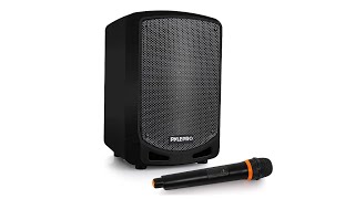 Review Pyle Bluetooth Karaoke Pa Speaker - Indoor Outdoor Portable Sound System With Wireless Mic