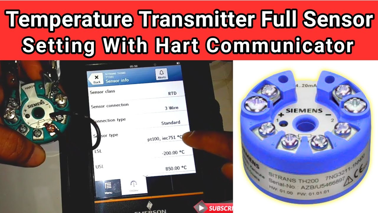 Live Proof | Temperature Transmitter Full Sensor Setting with Hart Communicator | EERameshkumar