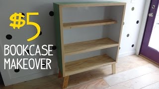 $5 Ugly Bookcase Makeover w/ Reclaimed Wood Check out the makeover I did on this ugly, old, $5 bookcase I picked up. It was a real junker, but had potential. So I smoothed and