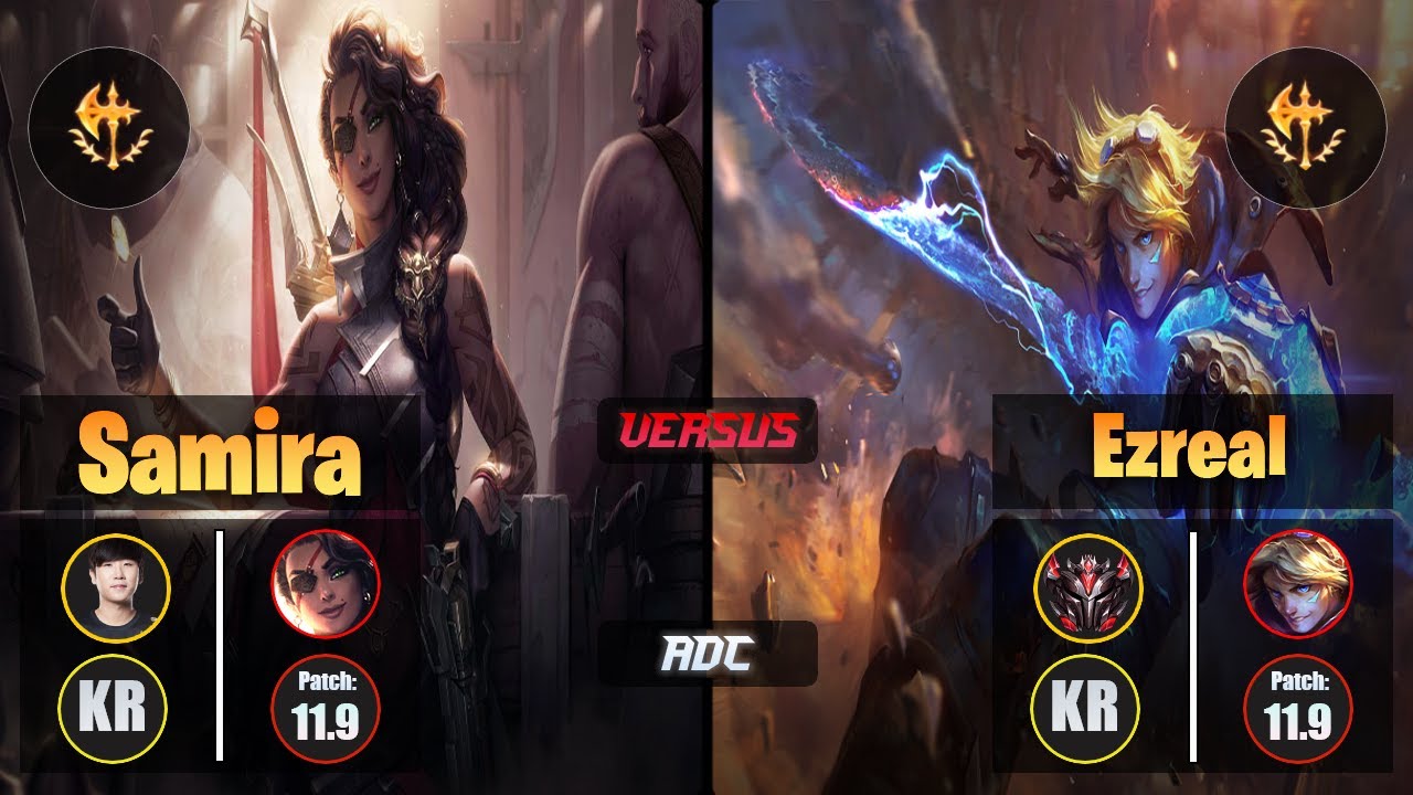 Ruler SAMIRA (ADC) [Conqueror] VS EZREAL - Grandmaster KR Patch 11.9