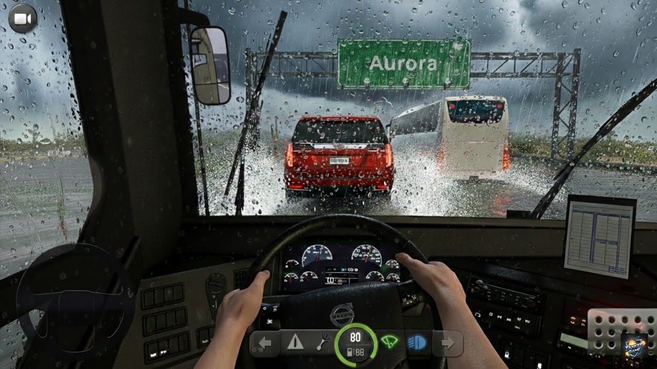[POV] Driving to Aurora in the Rain | Bus Simulator Ultimate | Colorado Storm | Pure ASMR Relaxation