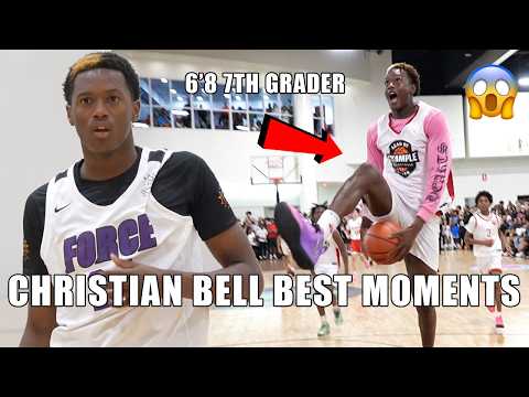 THIS 6-FOOT-8 7TH GRADER IS UNREAL! #1 Ranked Christian Bell BEST Moments!