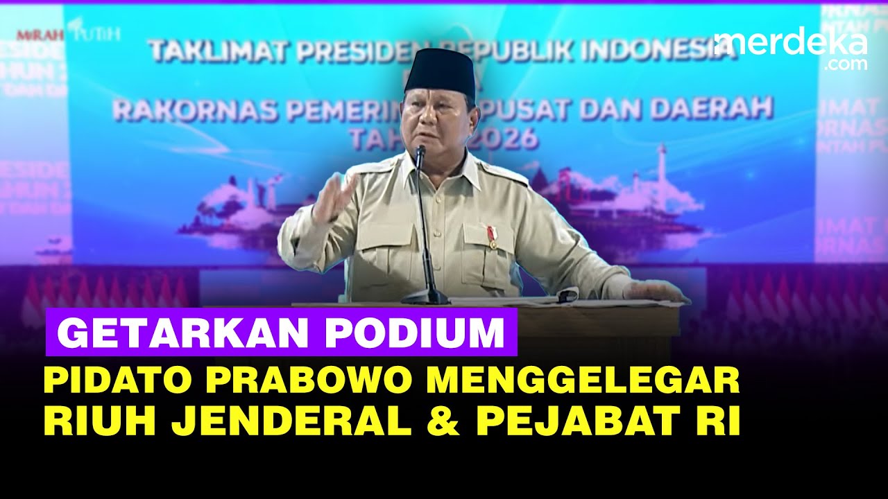 [FULL] Pidato Prabowo Menggelegar Tunjuk-Tunjuk Depan Jenderal & Pejabat: Hati Saya Bergetar