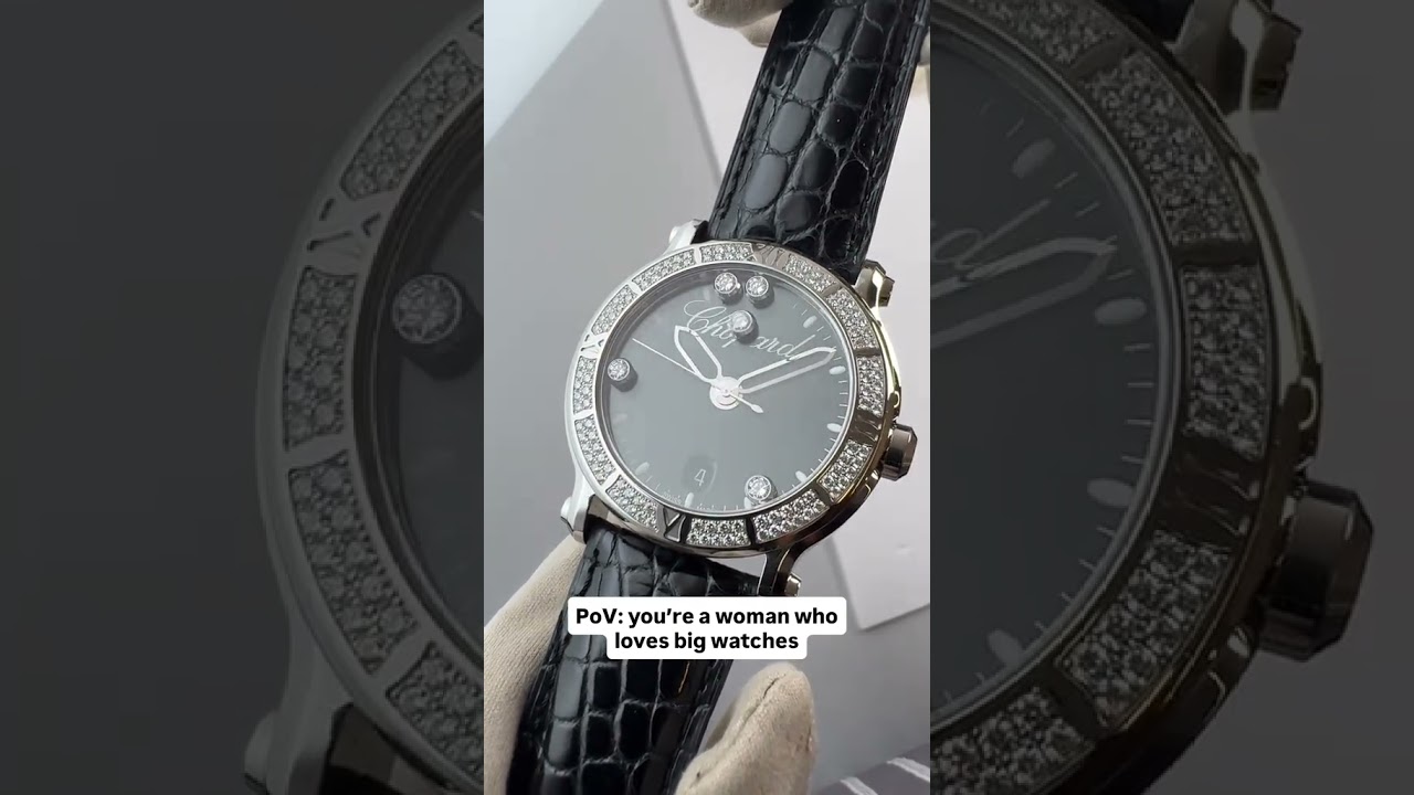 Not grounded! 🖤💎42mm Chopard Happy Sport Diamond Bezel Floating Diamonds