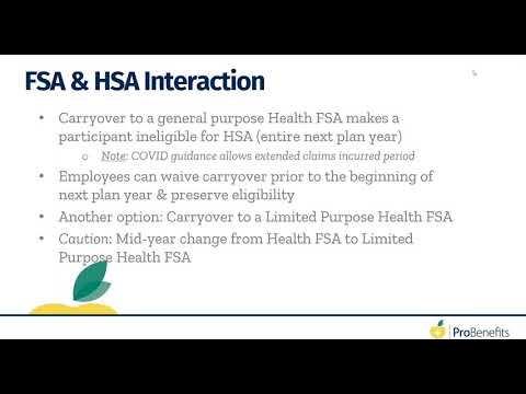 HSA Interaction with Health FSA