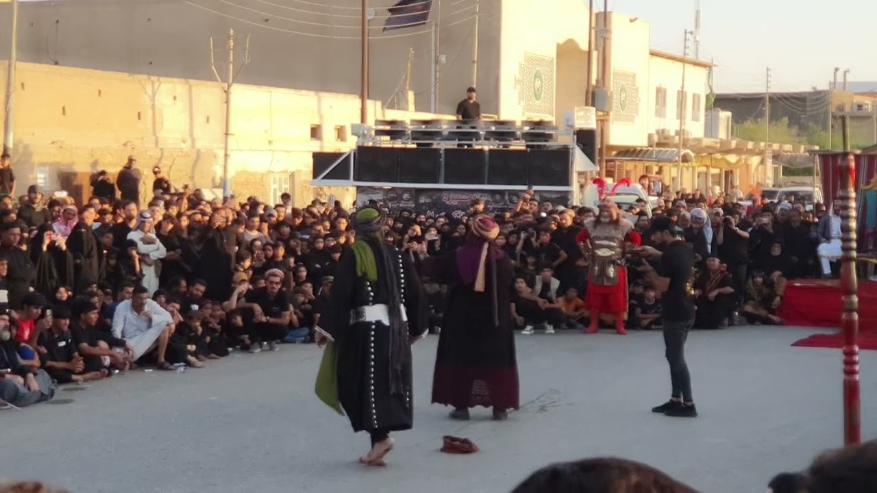 مسيرة اهالي السماوة الكبرى في مدينة الرميثة مشهد تمثيلي ٢٠٢٣