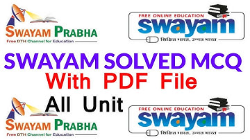 NIOS DELED SWAYAM SOLVED MCQ ALL UNIT |COURSE 502| 9