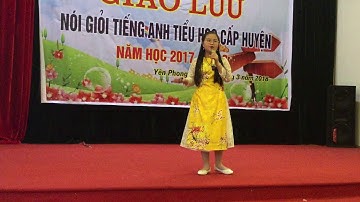 Giải nhất cuộc thi nói giỏi tiếng anh huyện yên phong 2017- 2018
