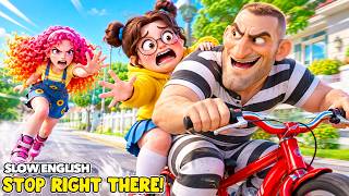 The Prisoner Escaped… Then He Took Ivy! 😱🚲 | Slow English Listening Story (A2 Level)