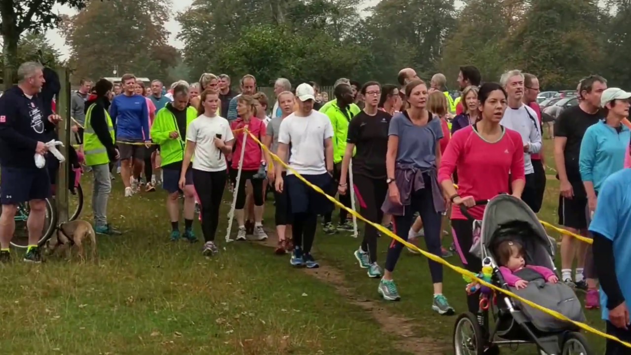 Bushy parkrun - double finish funnel