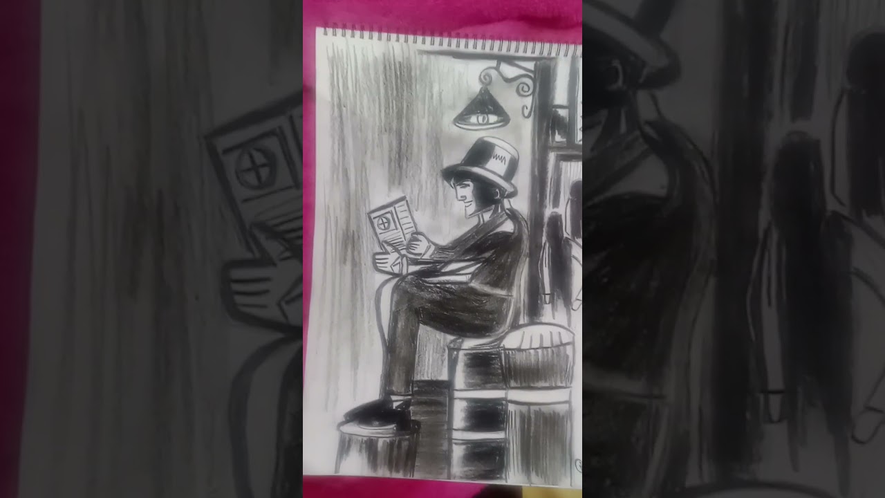 o mere Dil ke chain song painting figure painting shading drawing 🙂🙂🙂