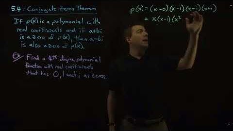 5.4 Conjugate Zeros Theorem