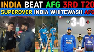 3-0 INDIA WON 3RD T20I SERIES AND WHITE WASH AFG IN SUPER OVER l PAKISTANI REACTION I ADISWAG