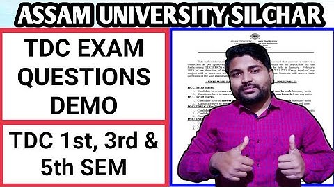 TDC Exam full question paper demo | Pass & Honours | Assam University | Pranoy Roy