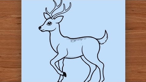 How to draw a Deer drawing easy step by step || Deer drawing tutorial || Easy art