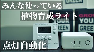 【簡単！安い！便利！】植物育成ライトをタイマーで自動点灯できるアイテム２選！節電にも！SwitchBotプラグ、デジタルプログラムタイマー！アガベビカクシダ、エアプランツ、多肉、塊根植物にもオススメ！