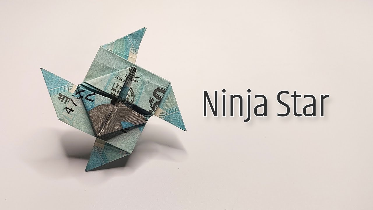 Money origami Ninja Star | Dollar Ninja Shuriken | Currency Star #origami #papercrafts #diy