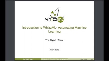 1st WhizzML Training Session  - Introduction to WhizzML