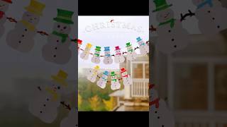 Cutting out four snowmen from a single piece of paper—so cute! #diy #art #christmas #shorts #cute