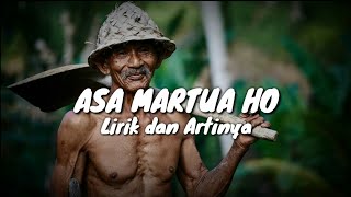 Arvindo Simatupang - Asa Martua Ho (Lirik dan Artinya)