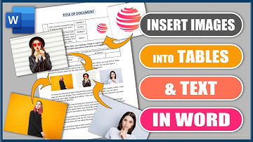 Insert IMAGE into a TABLE and TEXT in word | Microsoft Word Tutorials