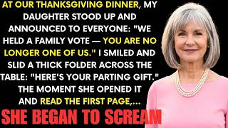 At Thanksgiving Dinner, My Daughter Said: 'You're No Longer Family—We Voted.' Then I Slid Her a...