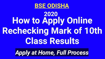How to apply online Rechecking matric result 2020,AHSC 2020 online Rechecking process odisha