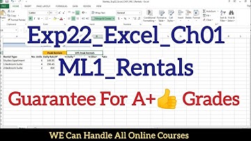 Exp22_Excel_Ch01_ML1_Rentals | Excel Chapter 1 Mid-Level 1 - Guest House Rental Rates (pc and mac)