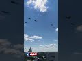 The flyovers have kicked off in Washington, D.C., ahead of the Freedom 250 Grand Prix