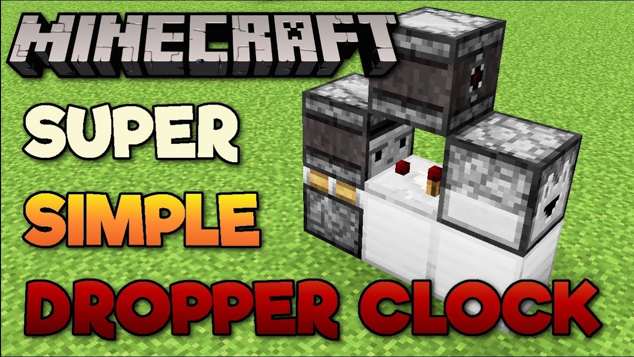 Minecraft Compact Dropper Clock For Item Transport System 1 13 Tutorial Youtube